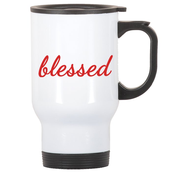 Blessed Red Christian Stainless Steel Travel Mug