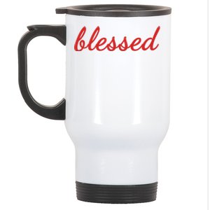 Blessed Red Christian Stainless Steel Travel Mug