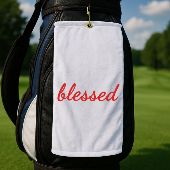 Blessed Red Christian Golf Towel