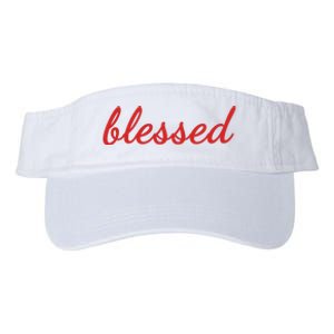 Blessed Red Christian Valucap Bio-Washed Visor