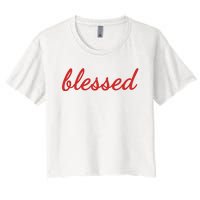 Blessed Red Christian Women's Crop Top Tee