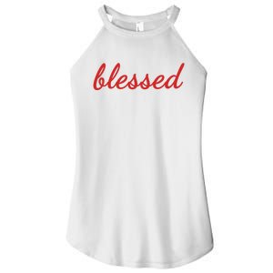 Blessed Red Christian Women's Perfect Tri Rocker Tank