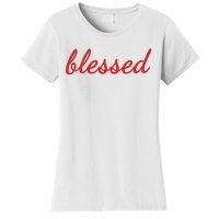 Blessed Red Christian Women's T-Shirt