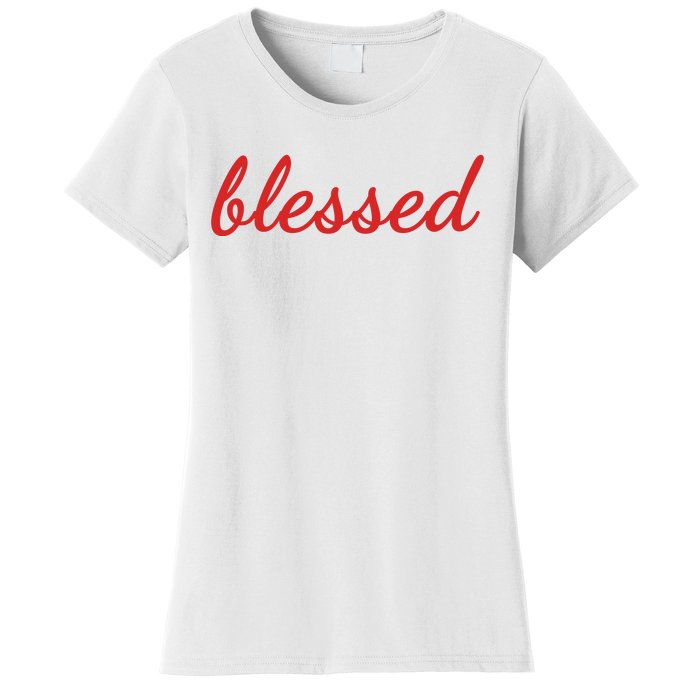 Blessed Red Christian Women's T-Shirt