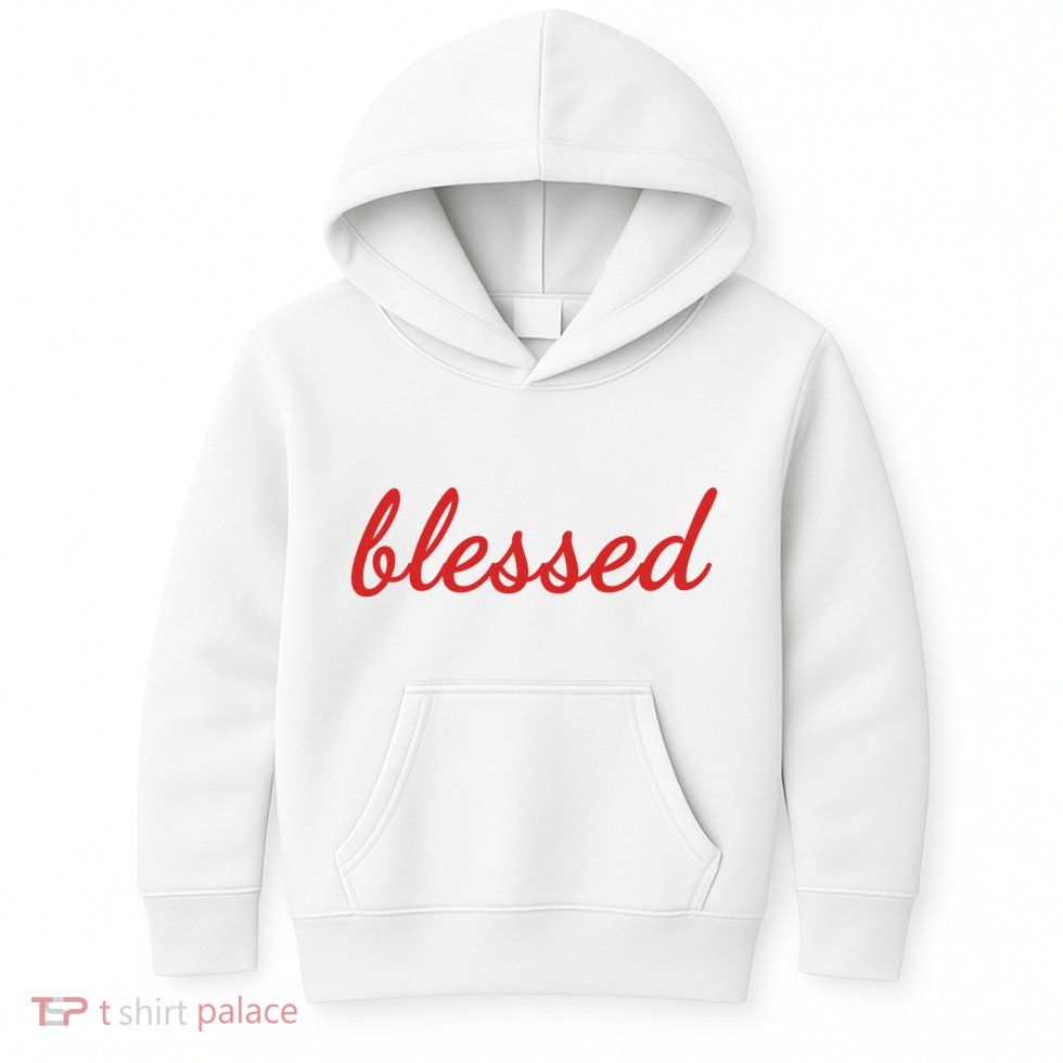 Blessed Red Christian Kids Hoodie