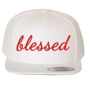 Blessed Red Christian Wool Snapback Cap