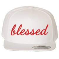 Blessed Red Christian Wool Snapback Cap