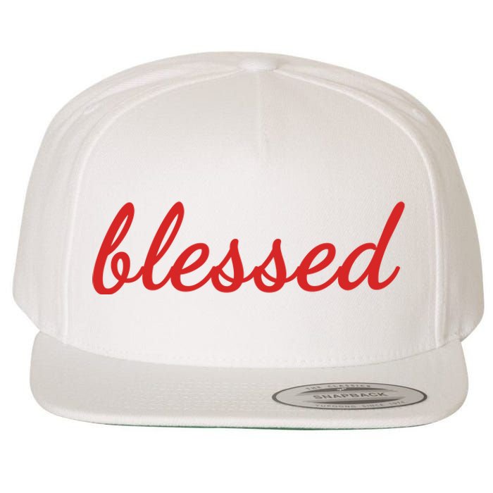 Blessed Red Christian Wool Snapback Cap