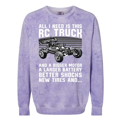 Best Rc Car Design Rc Car Racing Lovers Gift Colorblast Crewneck Sweatshirt