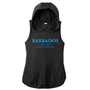 Barbados Retro Colorful Text Cruise Souvenir Ladies PosiCharge Tri-Blend Wicking Draft Hoodie Tank