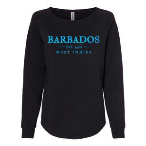 Barbados Retro Colorful Text Cruise Souvenir Womens California Wash Sweatshirt