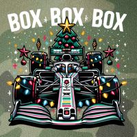Box Radio Call Fun Christmas Tree Formula Racing Car Box Box Legacy Tie Dye Trucker Hat