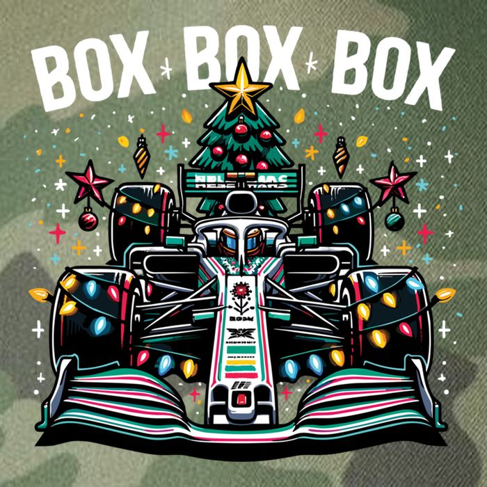 Box Radio Call Fun Christmas Tree Formula Racing Car Box Box Legacy Tie Dye Trucker Hat
