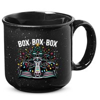 Box Radio Call Fun Christmas Tree Formula Racing Car Box Box 15oz Campfire Ceramic Mug
