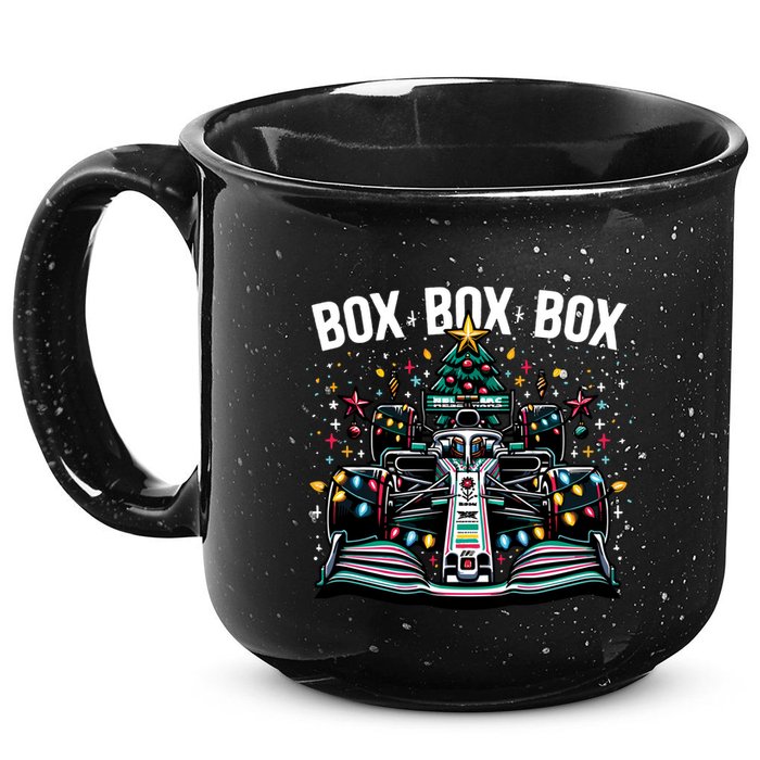 Box Radio Call Fun Christmas Tree Formula Racing Car Box Box 15oz Campfire Ceramic Mug