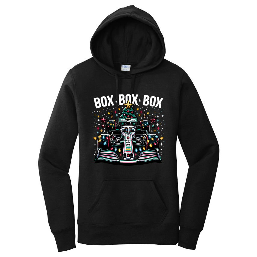 Box Radio Call Fun Christmas Tree Formula Racing Car Box Box Women's Pullover Hoodie