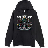 Box Radio Call Fun Christmas Tree Formula Racing Car Box Box Premium Pullover Hoodie