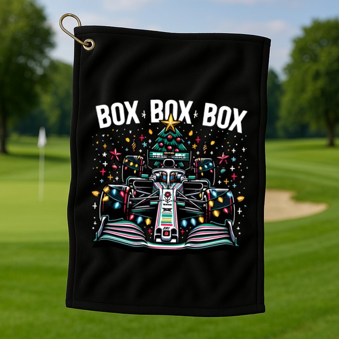 Box Radio Call Fun Christmas Tree Formula Racing Car Box Box Golf Towel