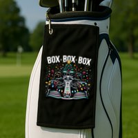 Box Radio Call Fun Christmas Tree Formula Racing Car Box Box Golf Towel