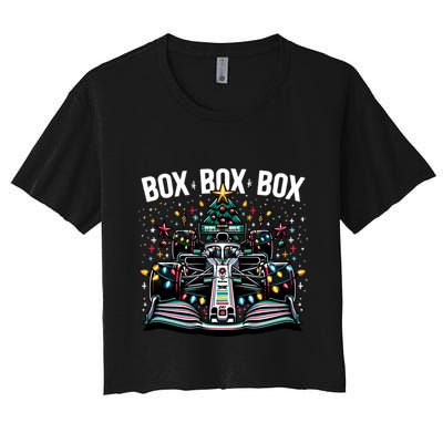 Box Radio Call Fun Christmas Tree Formula Racing Car Box Box Crop Top