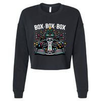 Box Radio Call Fun Christmas Tree Formula Racing Car Box Box Cropped Pullover Crew
