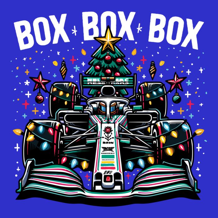 Box Radio Call Fun Christmas Tree Formula Racing Car Box Box Apron