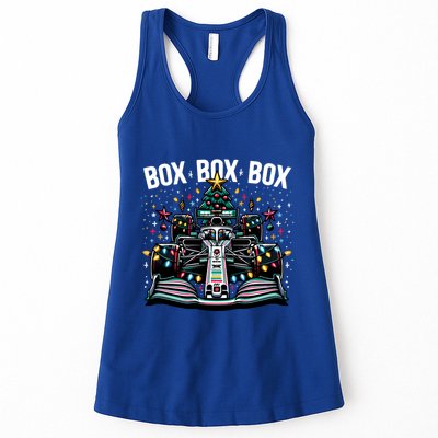 Box Radio Call Fun Christmas Tree Formula Racing Car Box Box Womens Tank Top