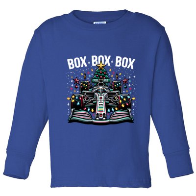 Box Radio Call Fun Christmas Tree Formula Racing Car Box Box Toddler Long Sleeve Shirt