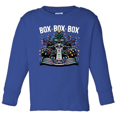 Box Radio Call Fun Christmas Tree Formula Racing Car Box Box Toddler Long Sleeve Shirt