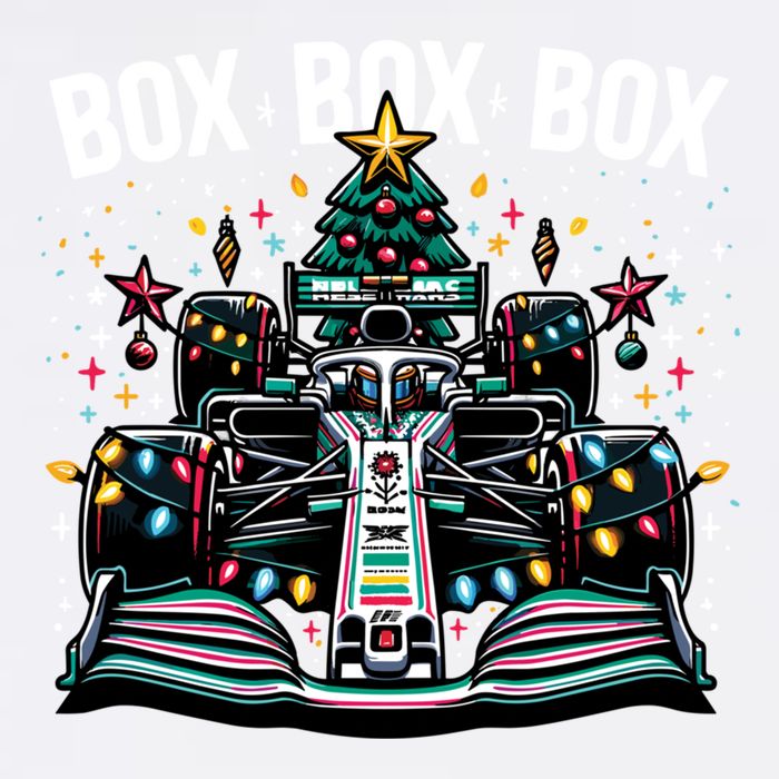 Box Radio Call Fun Christmas Tree Formula Racing Car Box Box Garment-Dyed Sweatshirt