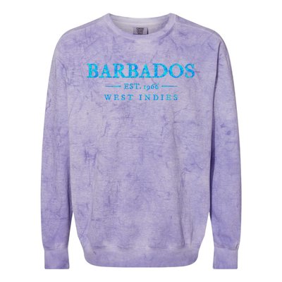 Barbados Retro Colorful Text Women Cruise Souvenir Colorblast Crewneck Sweatshirt