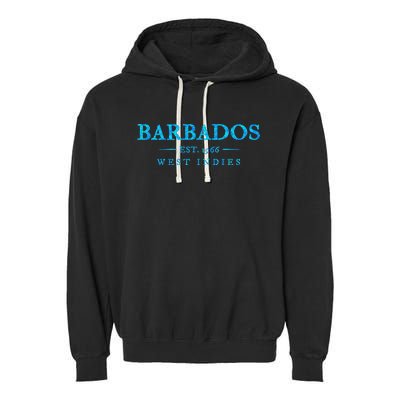 Barbados Retro Colorful Text Women Cruise Souvenir Garment-Dyed Fleece Hoodie