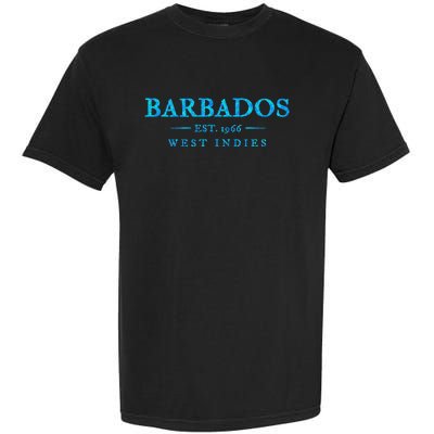 Barbados Retro Colorful Text Women Cruise Souvenir Garment-Dyed Heavyweight T-Shirt