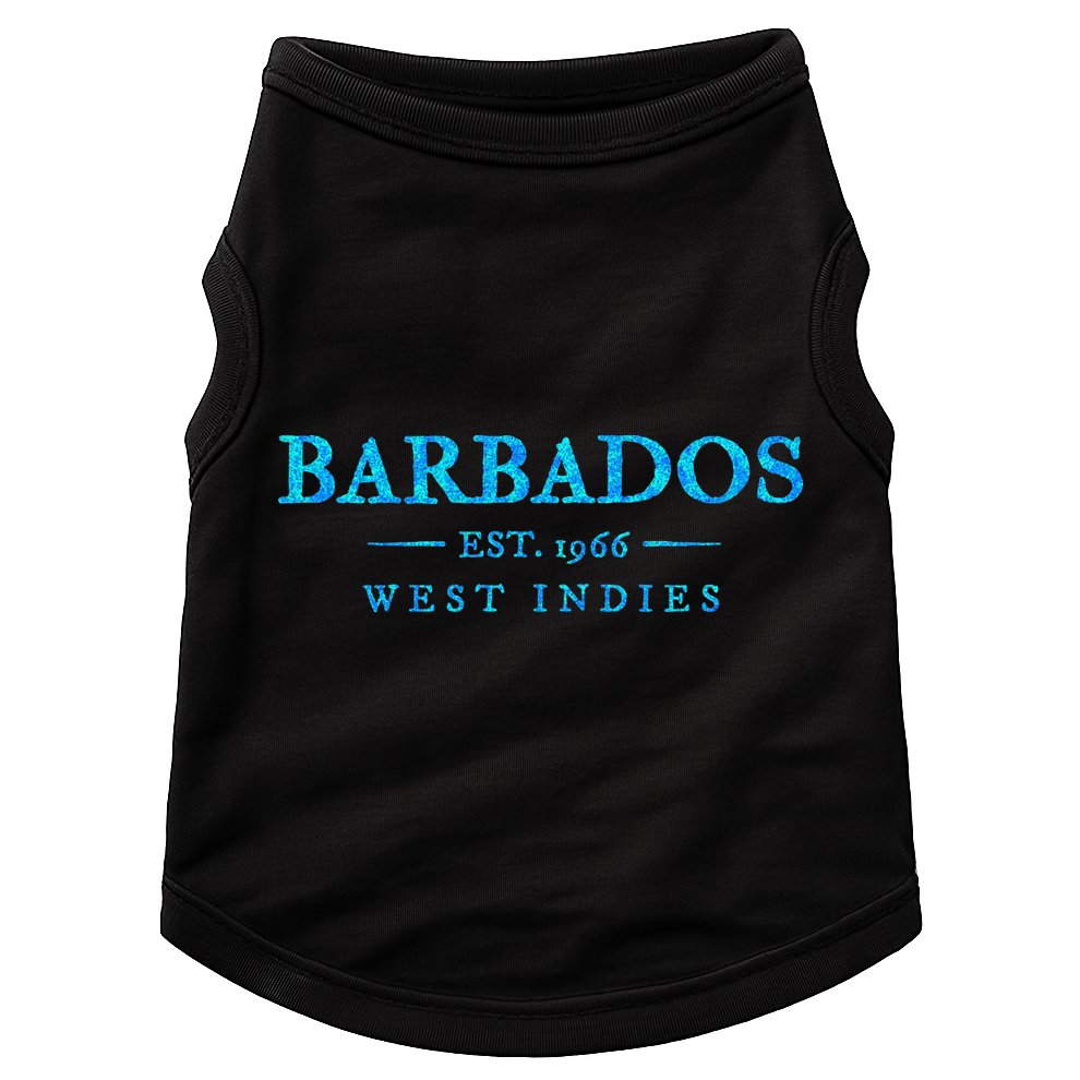 Barbados Retro Colorful Text Women Cruise Souvenir Doggie Tank
