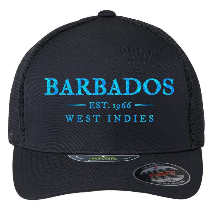 Barbados Retro Colorful Text Women Cruise Souvenir Flexfit Unipanel Trucker Cap