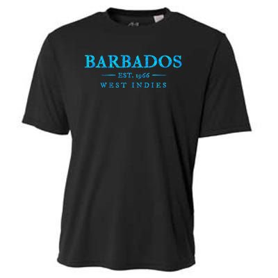 Barbados Retro Colorful Text Women Cruise Souvenir Cooling Performance Crew T-Shirt