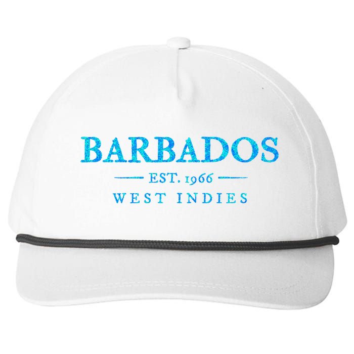 Barbados Retro Colorful Text Women Cruise Souvenir Snapback Five-Panel Rope Hat