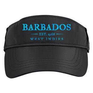 Barbados Retro Colorful Text Women Cruise Souvenir Adult Drive Performance Visor