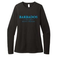 Barbados Retro Colorful Text Women Cruise Souvenir Womens CVC Long Sleeve Shirt