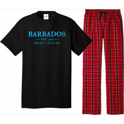 Barbados Retro Colorful Text Women Cruise Souvenir Pajama Set