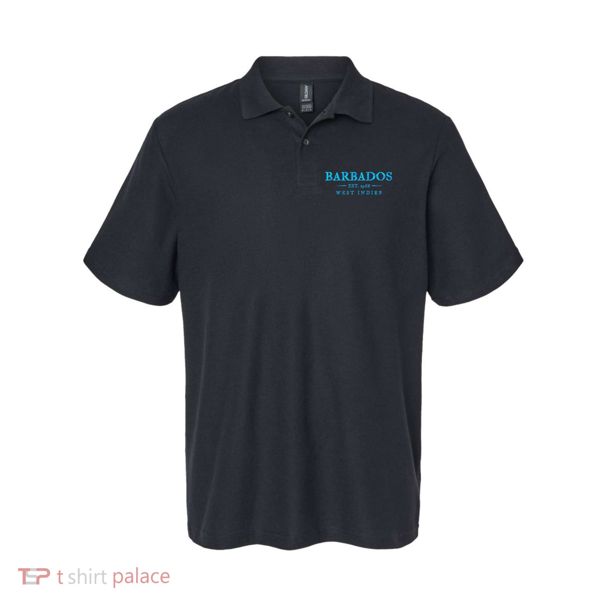 Barbados Retro Colorful Text Women Cruise Souvenir Polo