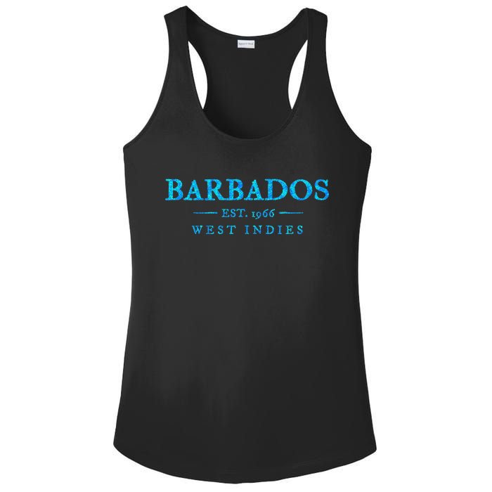 Barbados Retro Colorful Text Women Cruise Souvenir Ladies PosiCharge Competitor Racerback Tank