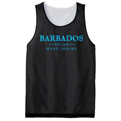 Barbados Retro Colorful Text Women Cruise Souvenir Mesh Reversible Basketball Jersey Tank