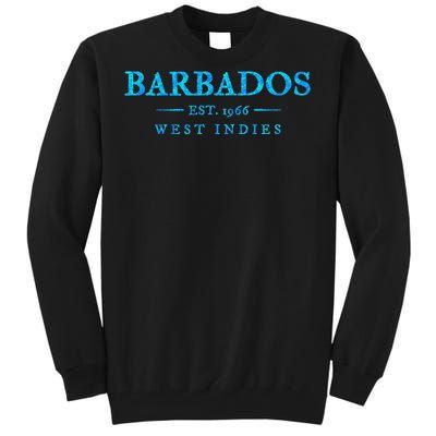 Barbados Retro Colorful Text Women Cruise Souvenir Tall Sweatshirt