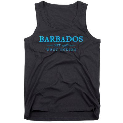 Barbados Retro Colorful Text Women Cruise Souvenir Tank Top