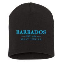 Barbados Retro Colorful Text Women Cruise Souvenir Short Acrylic Beanie