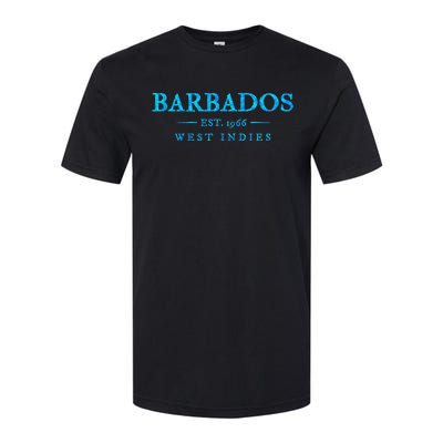 Barbados Retro Colorful Text Women Cruise Souvenir Softstyle CVC T-Shirt