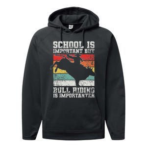 Bull Riding Cowboy Rodeo Performance Fleece Hoodie