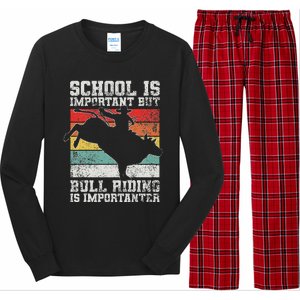 Bull Riding Cowboy Rodeo Long Sleeve Pajama Set