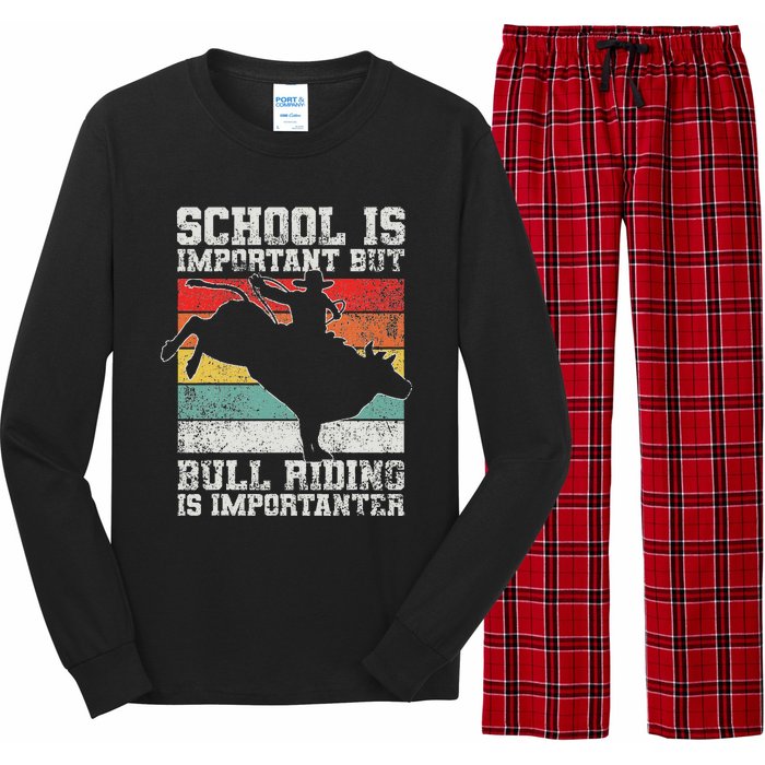 Bull Riding Cowboy Rodeo Long Sleeve Pajama Set